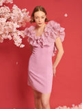 Blooming Ruffles Mini Dress