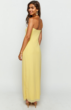 Braelyn Yellow Strapless Maxi Dress