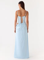 Kalila Corset Maxi Dress - Blue