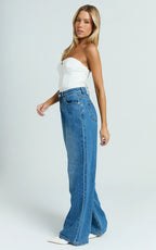 Brigitte Bodysuit - Sweetheart Paneled Bodysuit in White