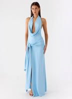 Rowan Ray Cowl Maxi Dress - Blue