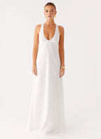 Kiana Halter Maxi Dress - White