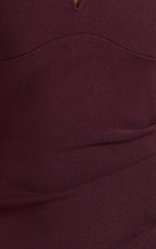 Thelma Maxi Dress - Square Neck Bodycon Dress in Wine