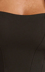 Karina Top - Halter Neck Princess Panel Top in Black