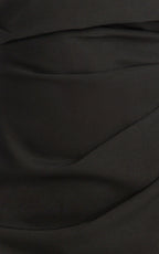 Pearce Maxi Dress - Gathered One Sleeve Bodycon Dress in Black