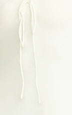 Odile Mini Dress - U Halter Neck Dress in Cream