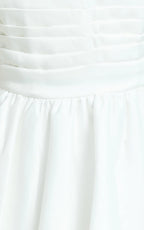 Bianca Mini Dress - Strapless Fit And Flare Dress in Ivory